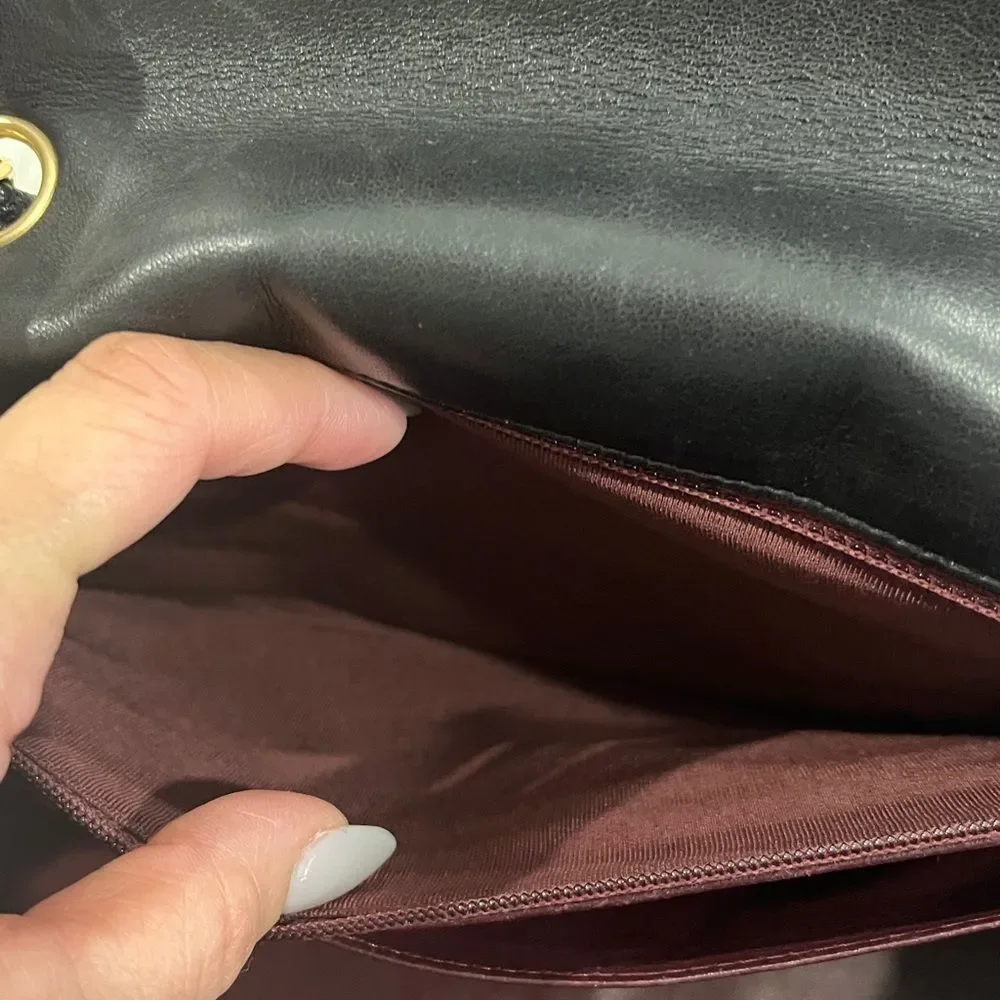 Chanel Black Quilted Shoulder Bag with Gold Accents